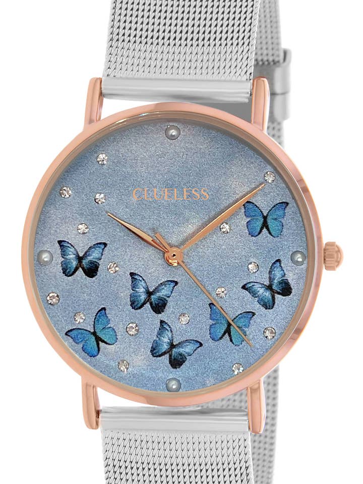 RELOJ PARA MUJER CLUELESS - MALLA DE ACERO ROSADO/PLATEADO | BCL10624-300 para venta al por mayor de Clueless