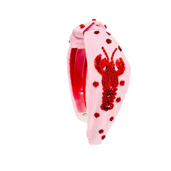 Crawfish Headband - Pink for wholesale by Golden Lily