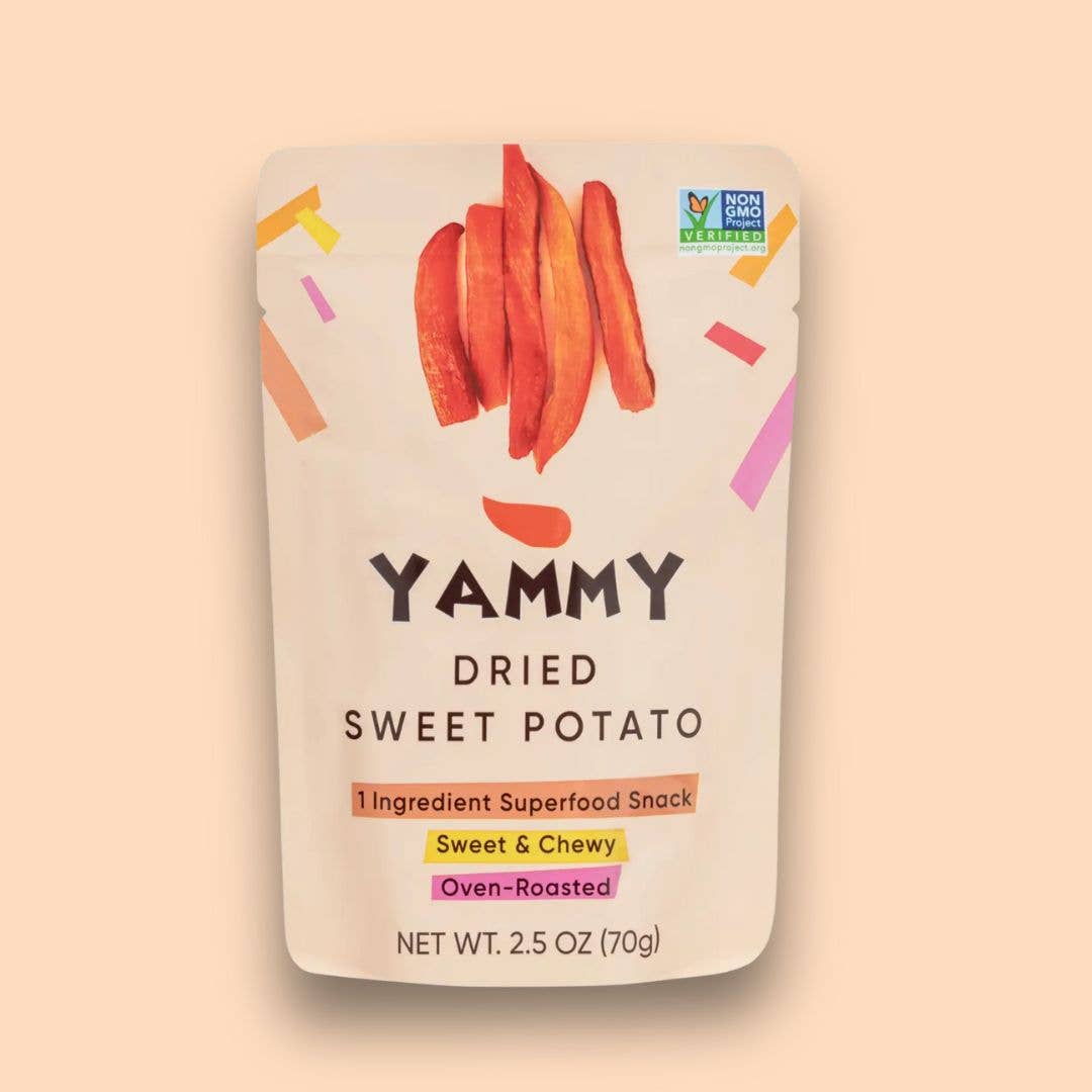 Yammy - Wholesale Dried/Dehydrated Fruit - Dried Sweet Potato Sticks Snack Pack: Gluten Free, Vegan