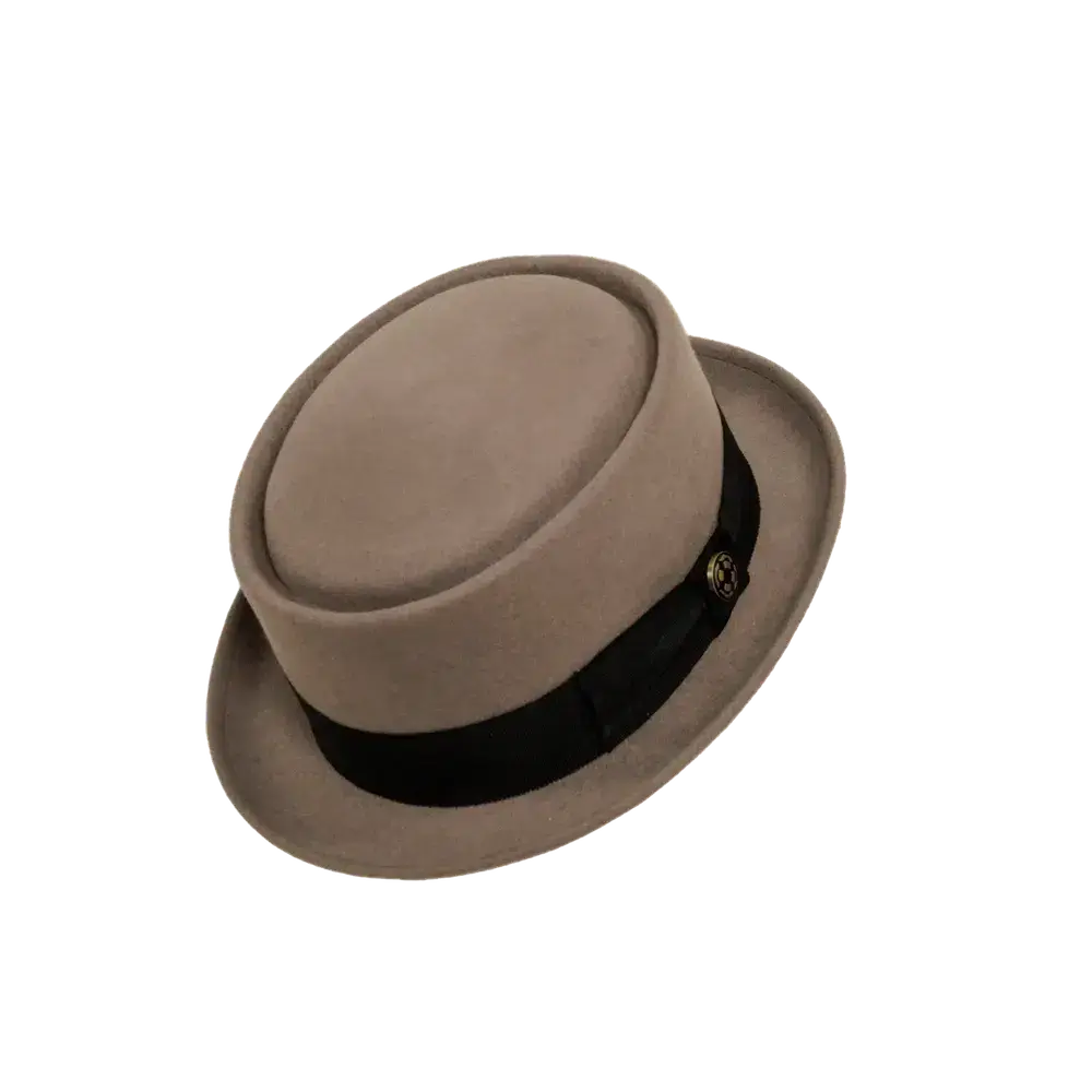 American Hat Makers - Vendita all'ingrosso Fedora - Unisex - Cappello Pork Pie in Feltro di Lana Schiacciabile - Stile Chi-Town10