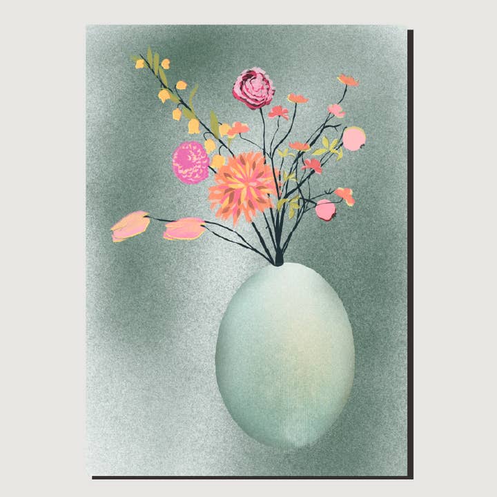 Grußkarte BLÜTEN EI für den Großhandel von madame.peng