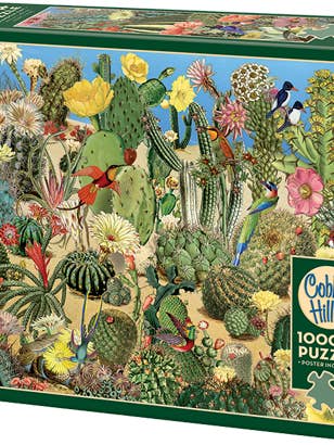 Cactus Garden 1000 Piece Jigsaw Puzzle - Poster Included for wholesale by Cheatwell Games