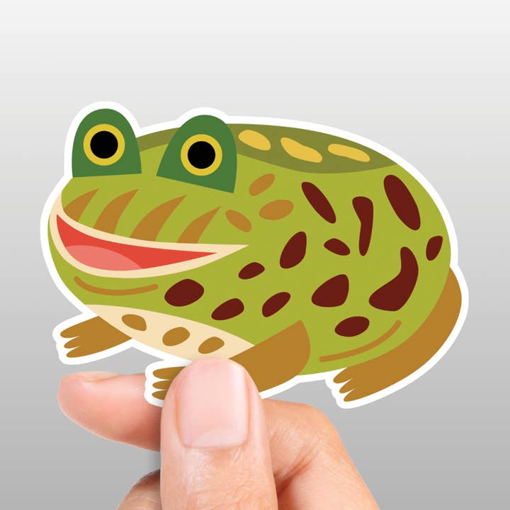 Pacman Frog Vinyl Sticker for wholesale by Mint Parcel