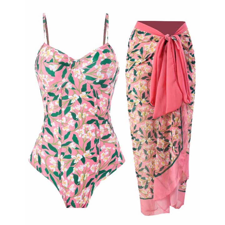 Sweetkama - Wholesale Two-piece swimsuit – Women’s - Two Shoulder One Piece Swimwear with Cover SKSW401138