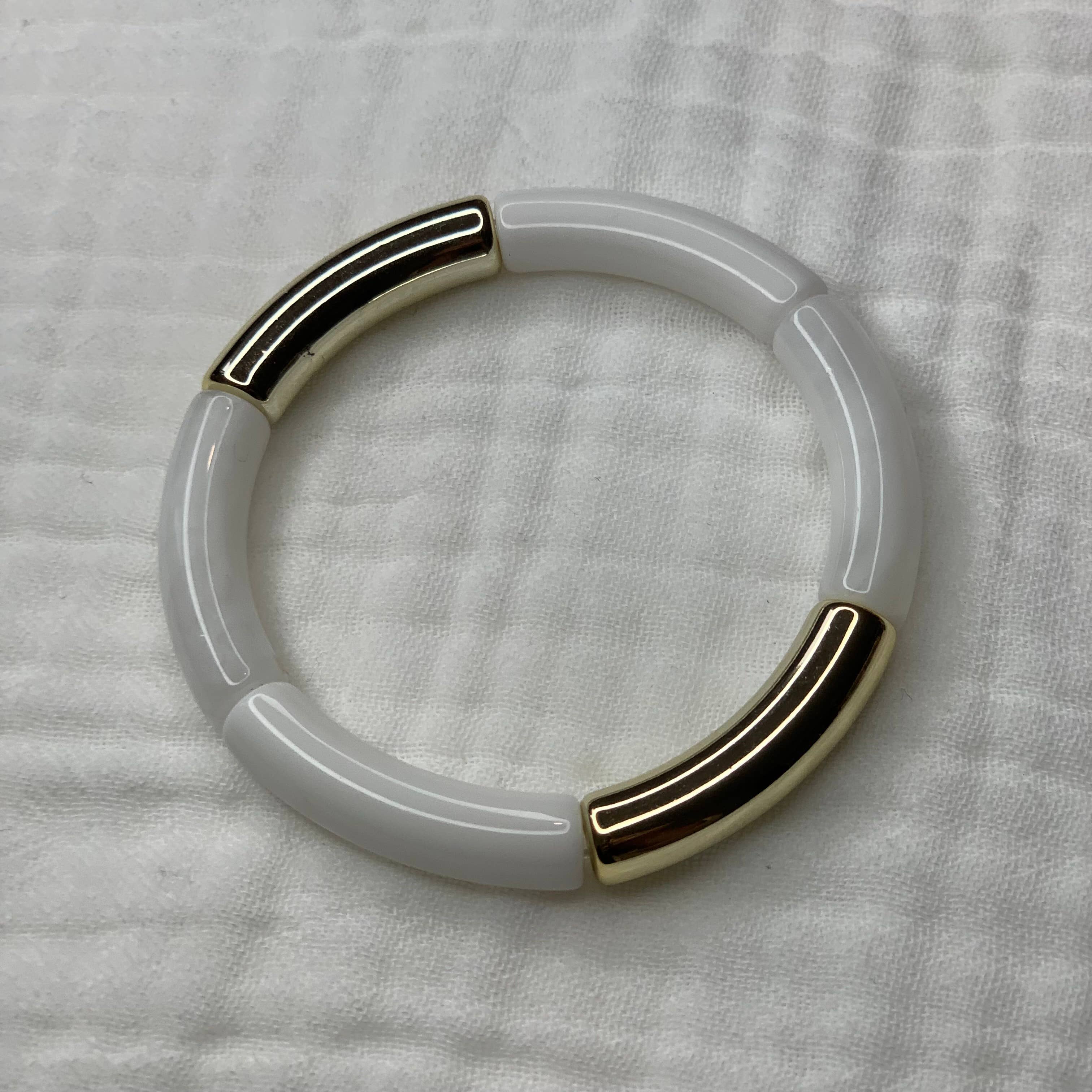 Manacreations – wholesale Pärlarmband – Elastiska bangles i vita toner6