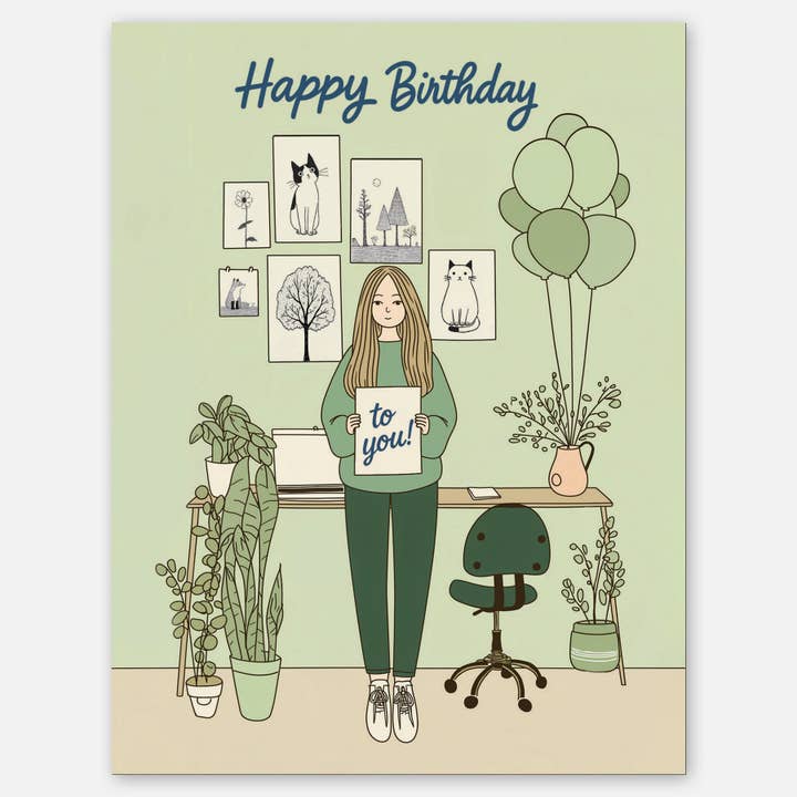 Happy Birthday to you! - A2 greeting card for wholesale by Paper Slam