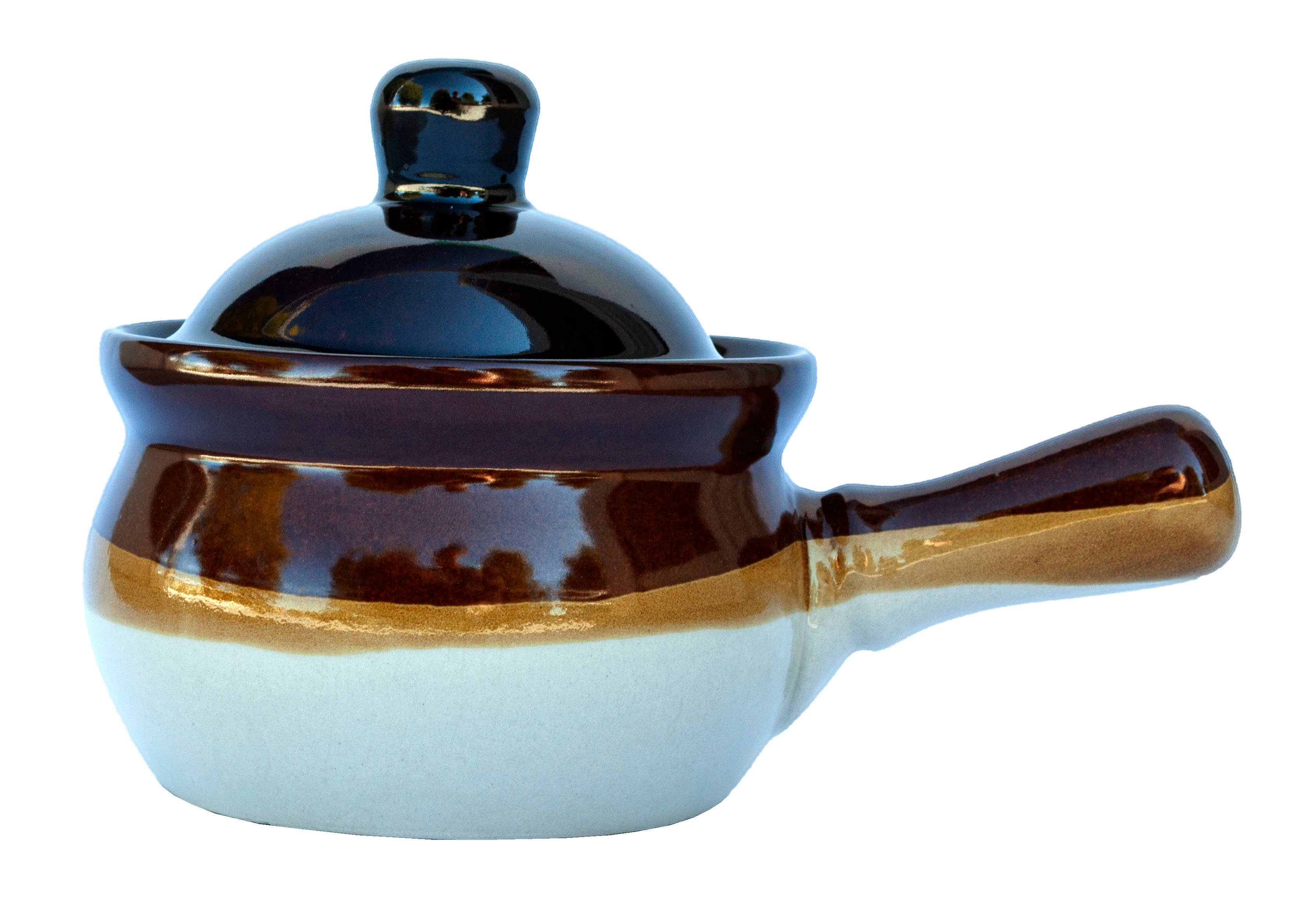 Marron KITCHEN BASICS Bol à soupe à l'oignon 4/ST en grès brun 12,6 oz en vente sur Faire2