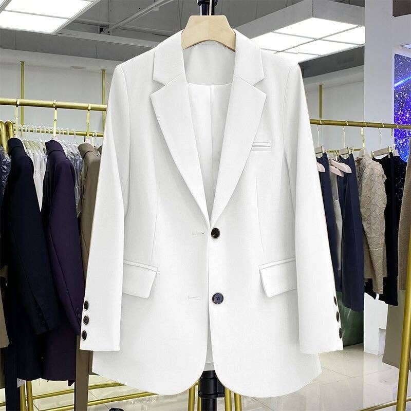 Plush Looks – wholesale Blazer - Dam – Casual blazer med lös passform i enfärgat utförande3