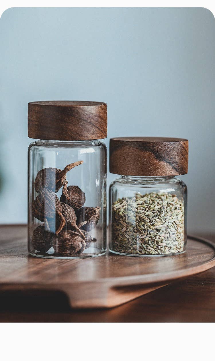 Gohobi （We cover U.S. import duties） - Vendita all'ingrosso Barattoli - Contenitore per conservazione con coperchio in legno Gohobi9