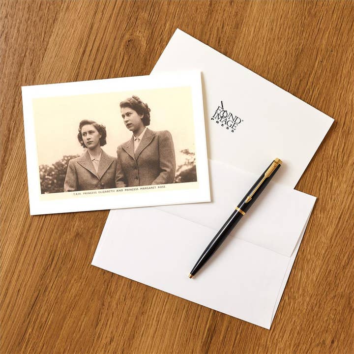 Found Image Press - Wholesale Stationery/Notecard Set - Greeting Card EN-345 Princesses Elizabeth and Margaret1