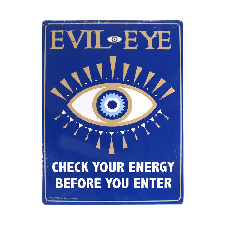 Kalan - Wholesale Sign - Evil Eye Check Your Energy Metal Sign0