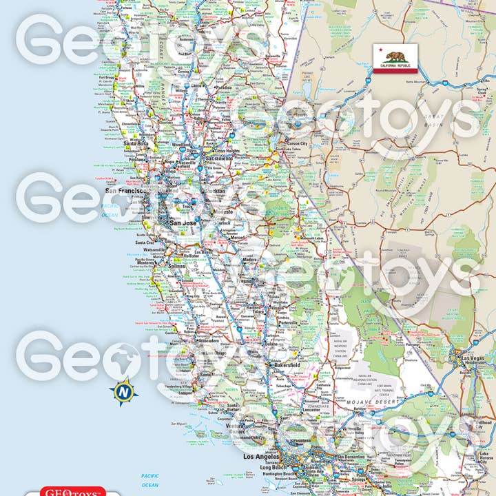 Geotoys - Wholesale Puzzle - Adult - Geotoys Magnetic Puzzle 100-piece - California1