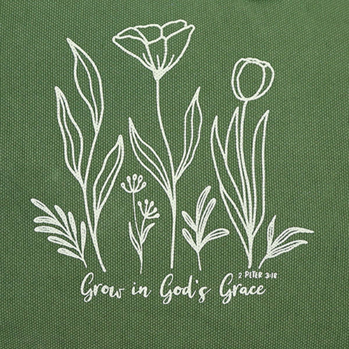 Green grace & truth Tote Bag Grow In God's Grace for wholesale on Faire1