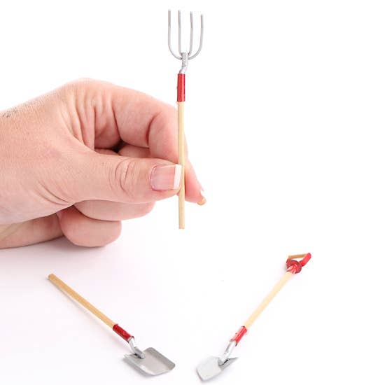 Factory Direct Craft – wholesale Garden tool – Miniature Green Garden Tools (3 piece Set) - Select Style1