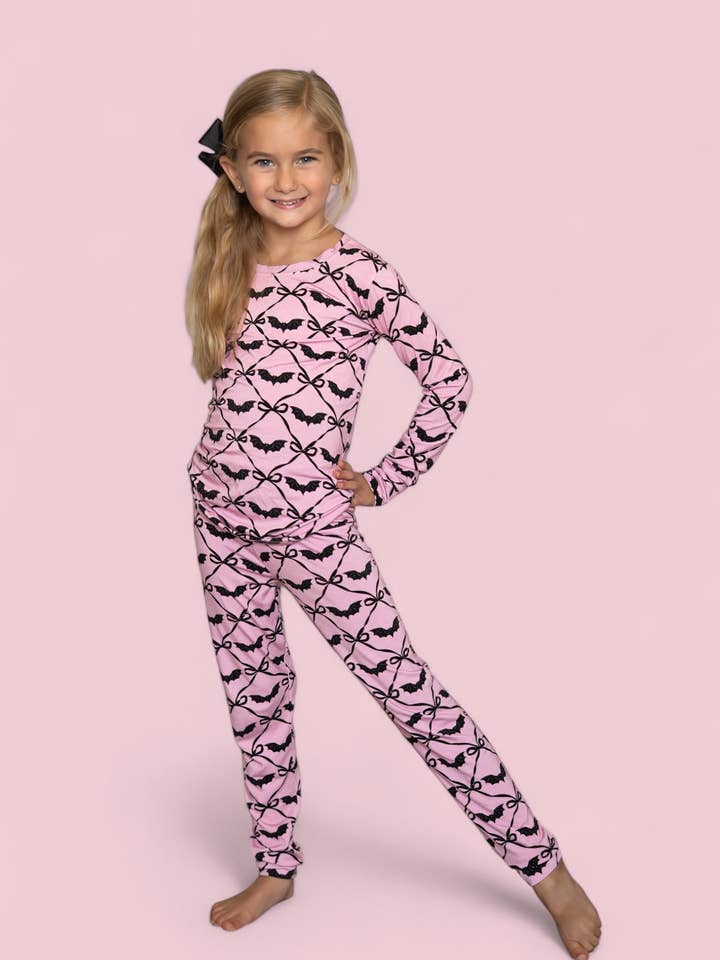 Dream Big Little Co. - Wholesale Sleepwear Set - Kids - BATTY BOWS DREAM SET12