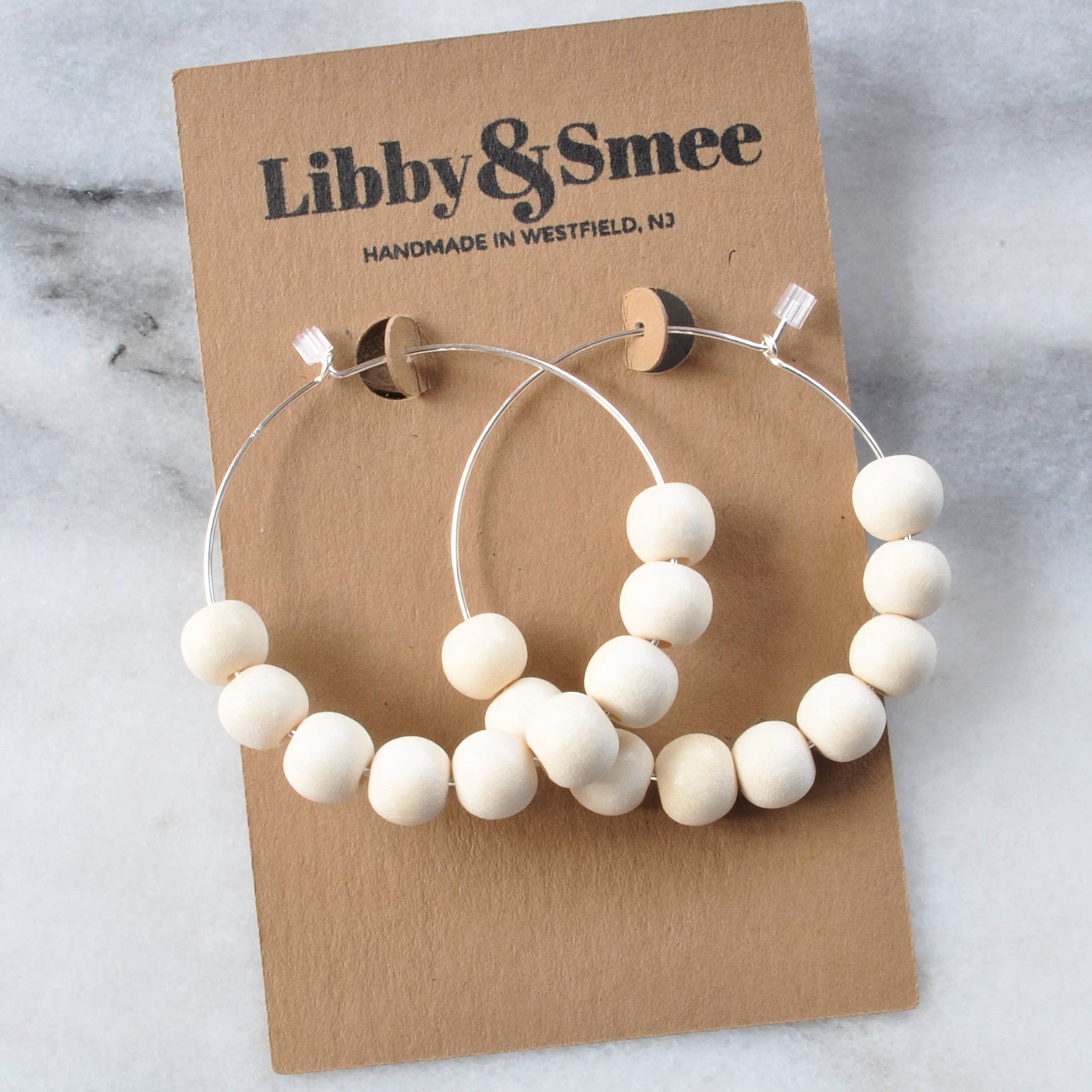 Libby & Smee - Wholesale Oorringen - Wood Bead Hoepeloorbellen11