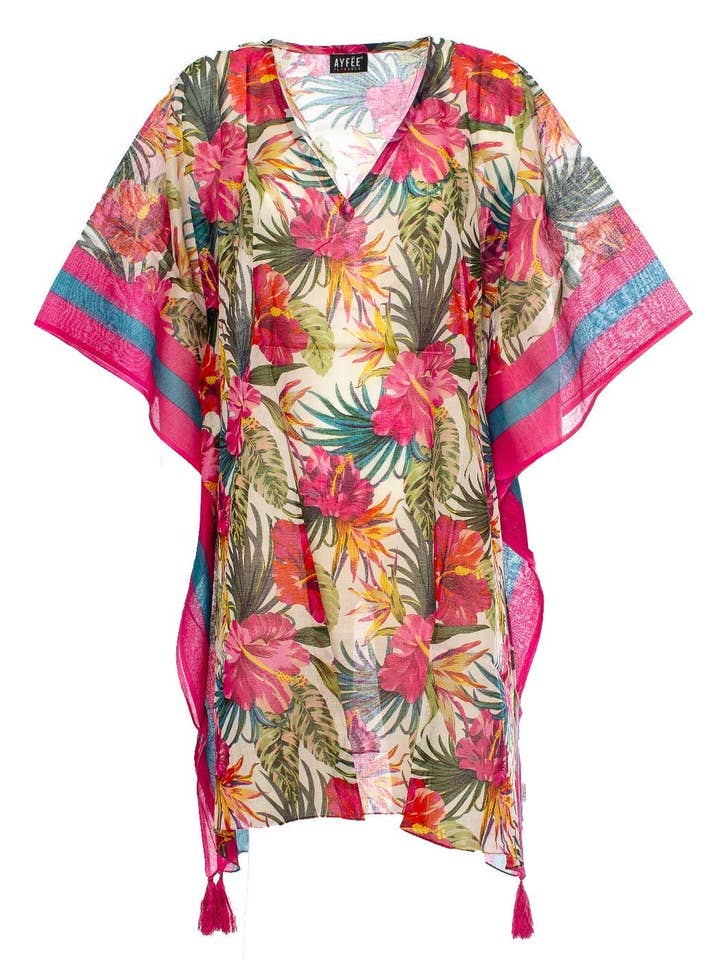 KIMONO T.U BLANCO TROPICAL. 100% ALGODÓN FABRICADO EN LA INDIA para venta al por mayor de Ayfee