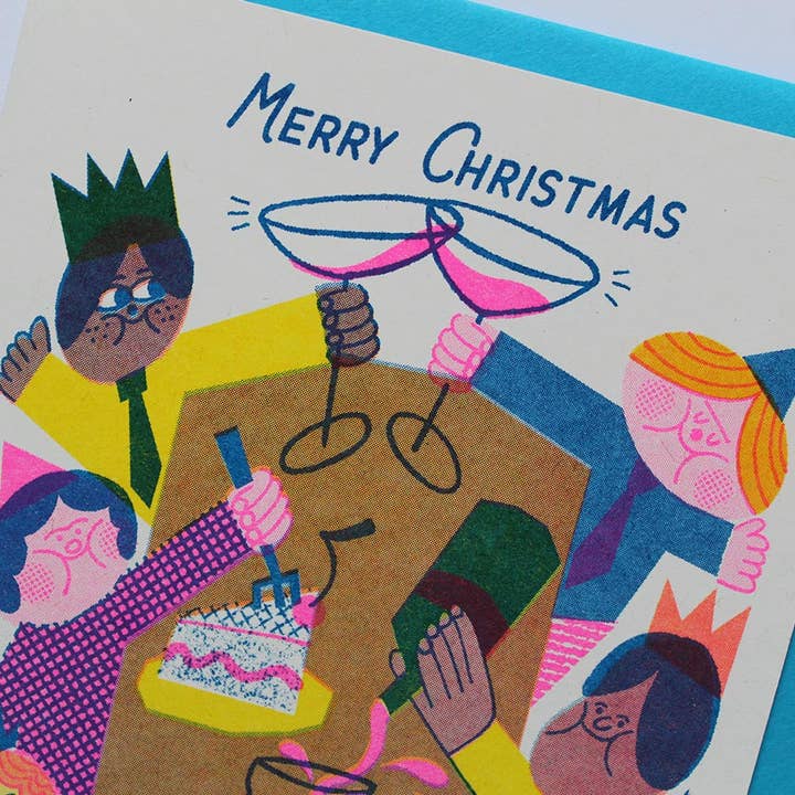 Rebecca Buchanan – wholesale Christmas card – Christmas Dinner - A6 Riso Greetings Card 1