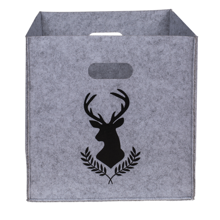 Out of the blue KG - Wholesale Storage Bin - Felt storage box, Deer/Deer head,2