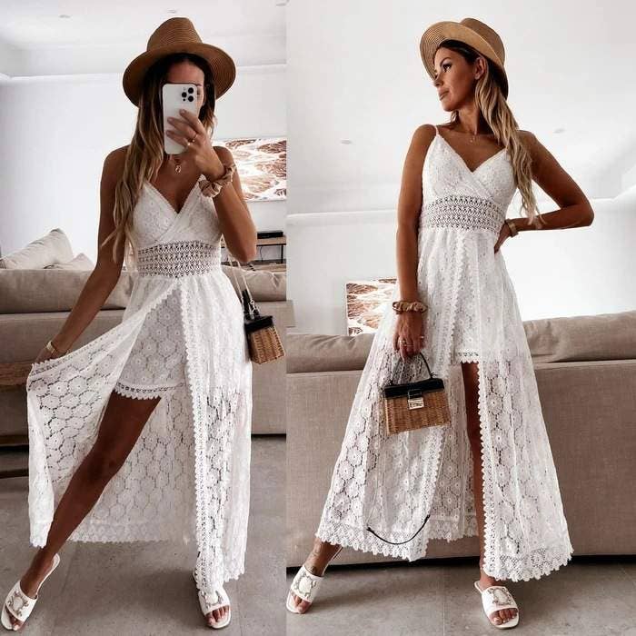 Fashion Combination - Wholesale Blouse - Women's - women s lace strap sexy shorts cape jumpsuit2