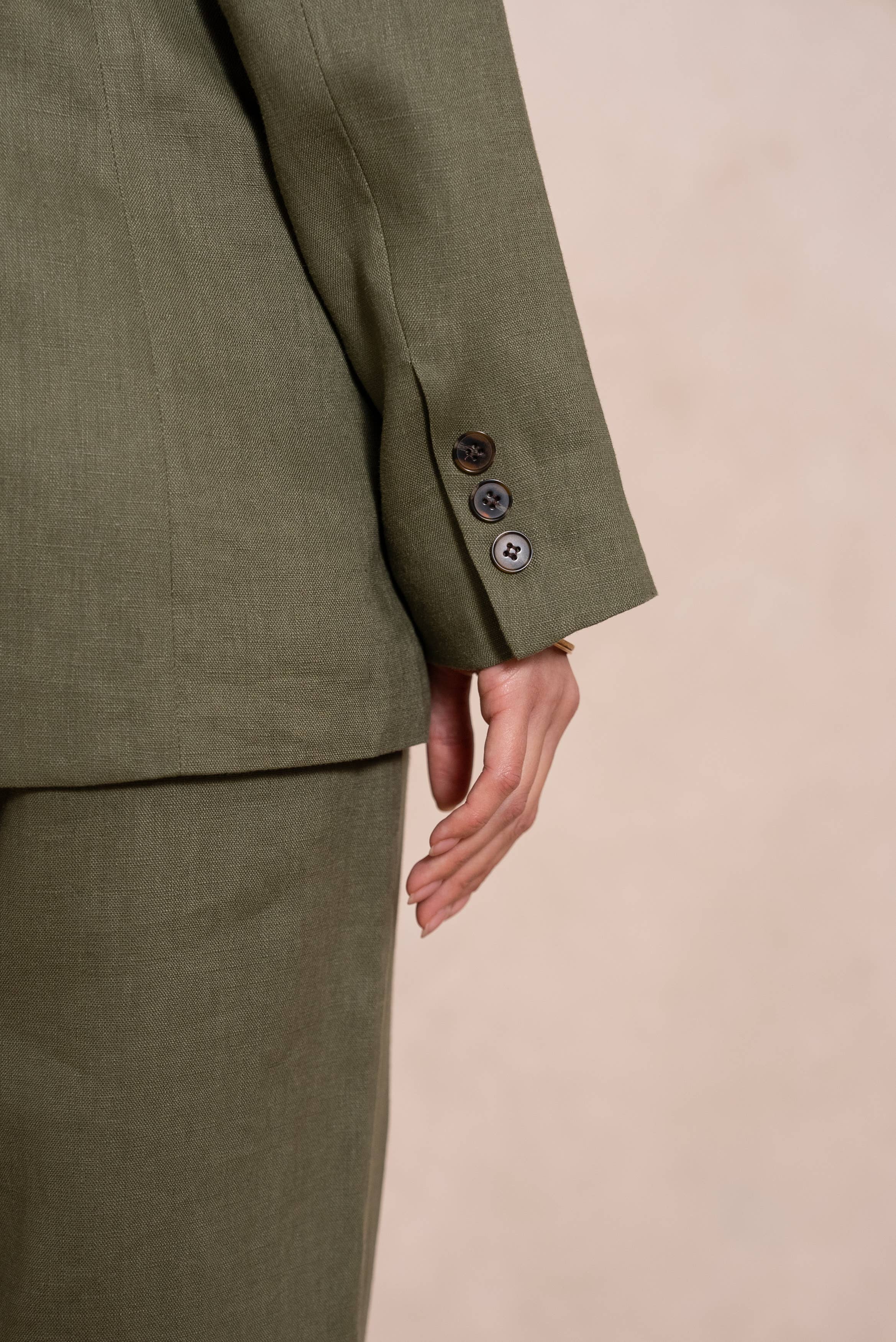 Attentif Paris - Venta al por mayor Blazer - Mujer - [De lino] Chaqueta blazer de corte recto en lino de calidad superior43