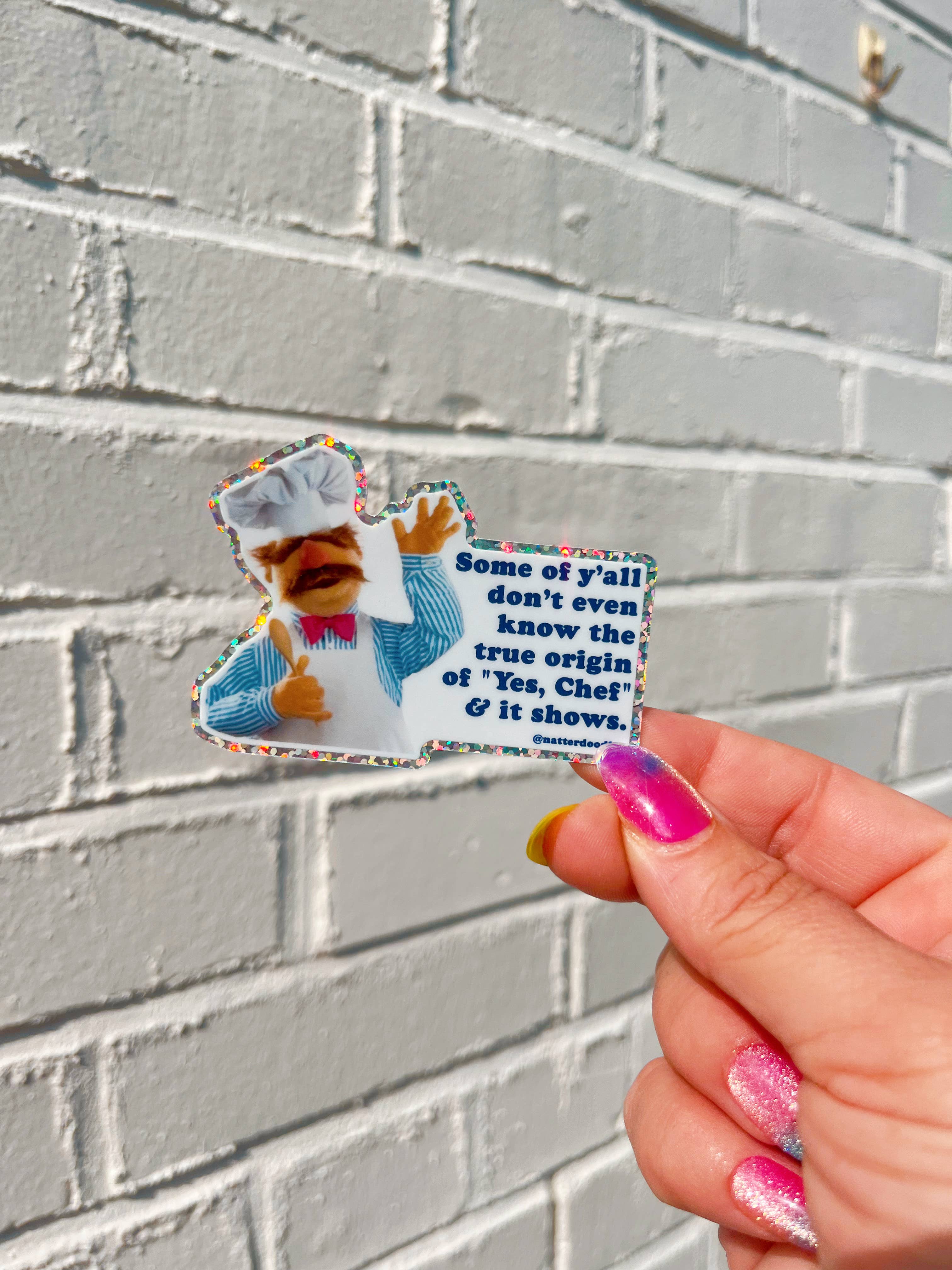 NatterDoodle – Engroshandel Klistermærke – Ja, Kokk Muppet Klistermærke — Svensk Kokk, Bjørneparodi Vinyl2