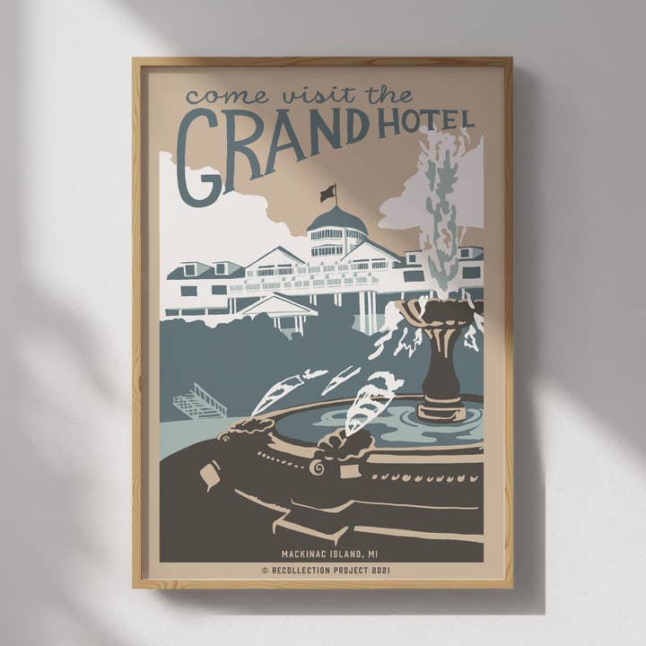 Grand Hotel Travel Poster for wholesale by Recollection Project