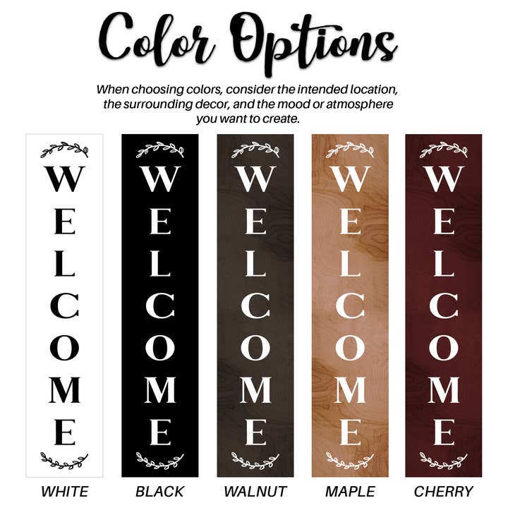 Welcome Signs, Porch Signs, Wooden Welcome Sign 48" x 6" for wholesale by Personalized By Kate