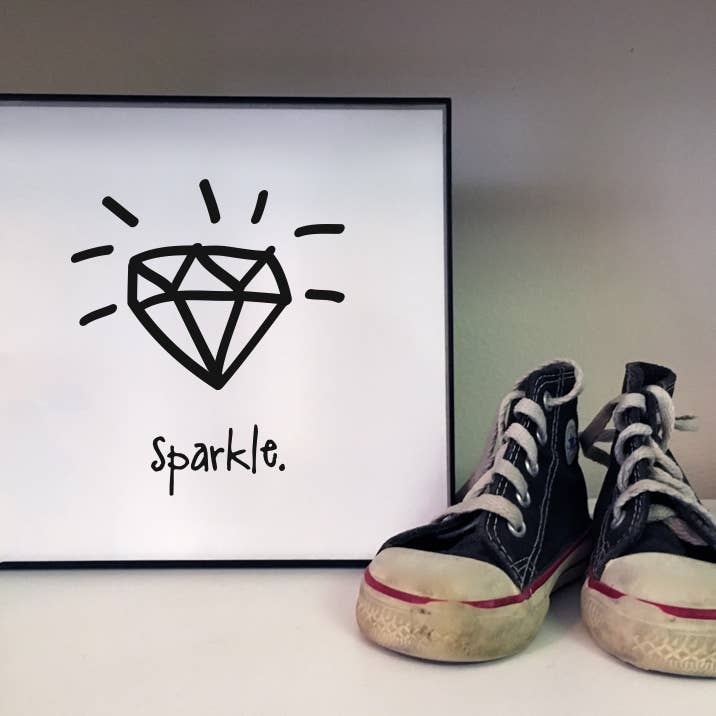 REMOVED BRAND - Wholesale Art Print - Kids & Baby - 8 x 8 Sparkle Print1