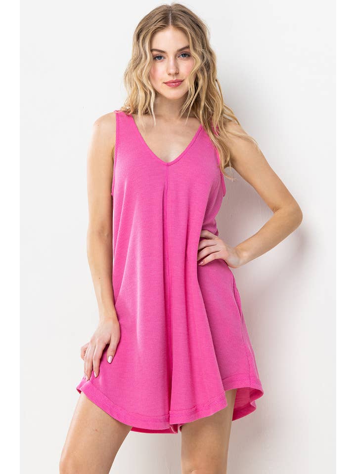 Ces Femme USA - Wholesale Romper - Dames - Mouwloze stevige romper met zakken/BJ6862SA