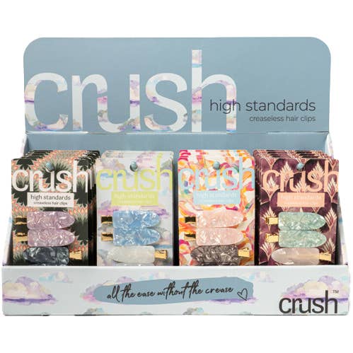 Creaseless Hair Clips 24-Unit Display for wholesale by ET Products