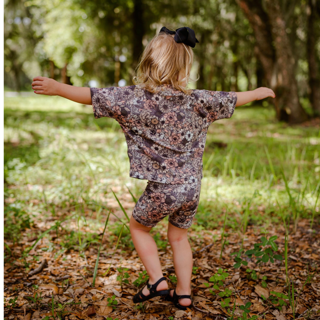 Sadie Scott - Wholesale Shorts - Kids - Bike Shorts | Moody Floral | Cotton2