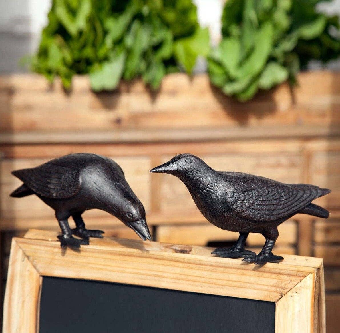 NACH - Wholesale Decorative Figurine - Cast Iron Crow, Head Down, Black3