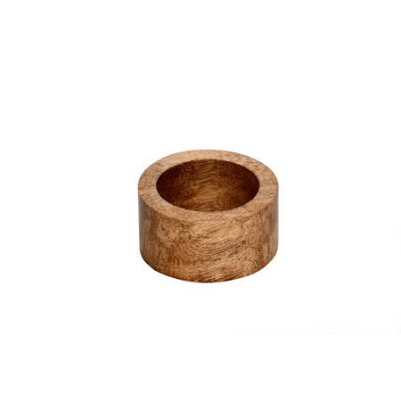 India Handicrafts Inc - Wholesale Napkin Ring - Mango Wood Round Napkin Ring6