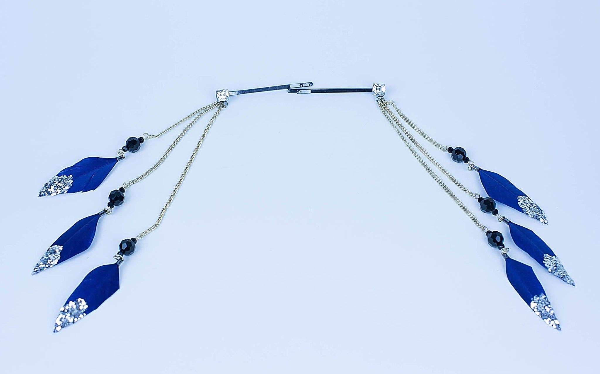 QueenMee Accessories - Wholesale Hair Clip - Women's - Feather Hair Clips with Glitter1