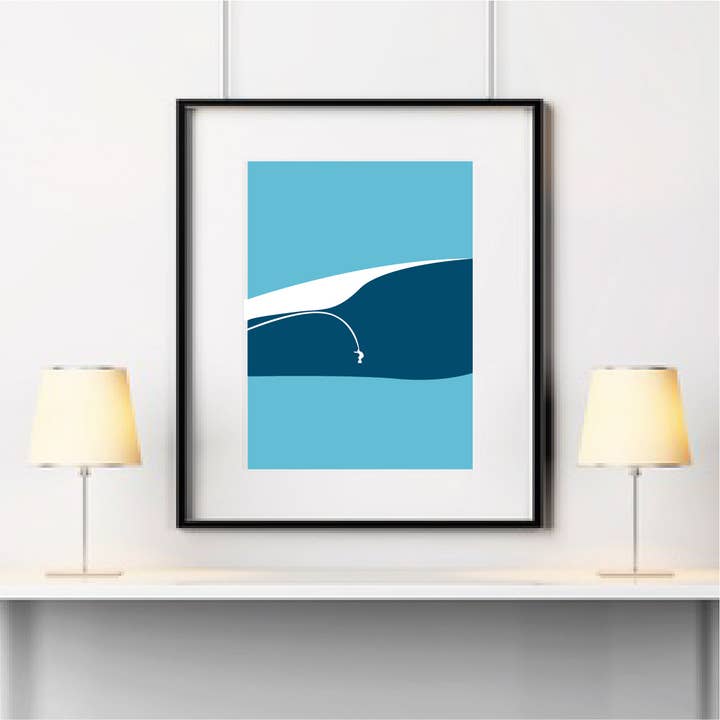 Teahupoo Surf Wave Poster for wholesale by Prao Studio