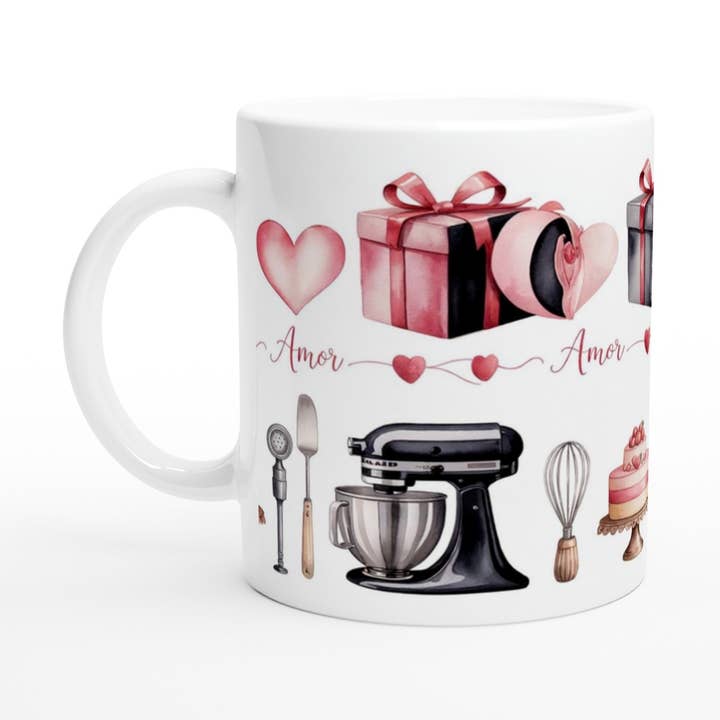 Bezaubernde, von Bäckereien inspirierte Keramiktasse - Amour Bäcker Geschenk für den Großhandel von Aminelle & Willow