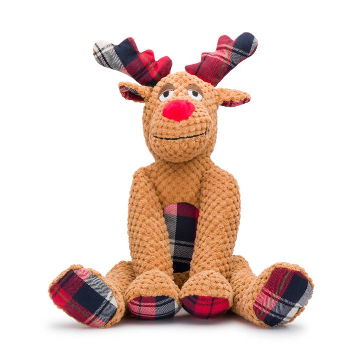 Juguete de perro de peluche navideño con diseño de reno para venta al por mayor de fabdog