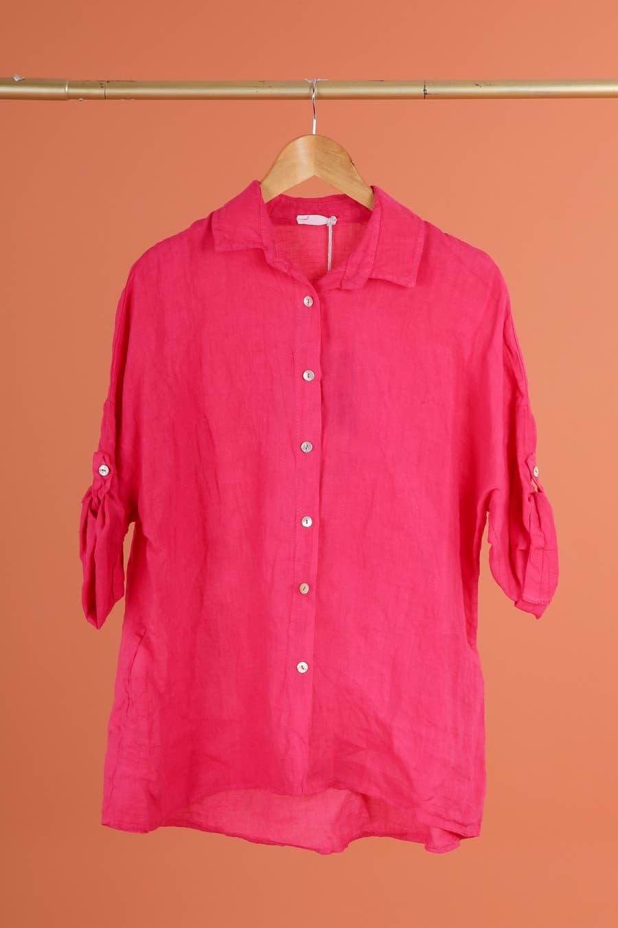 la maison des fibres naturelles - Wholesale Button Down Shirt - Women's - 620090u 100% linen shirt made in Italy5