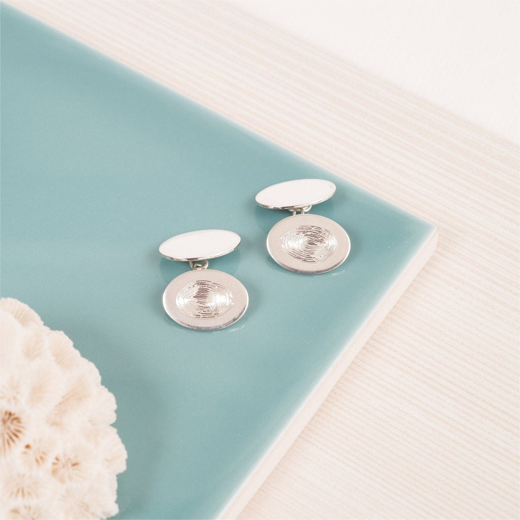 Auree Jewellery – wholesale Cufflinks – Bellevue Sterling Silver Footprint Cufflinks2