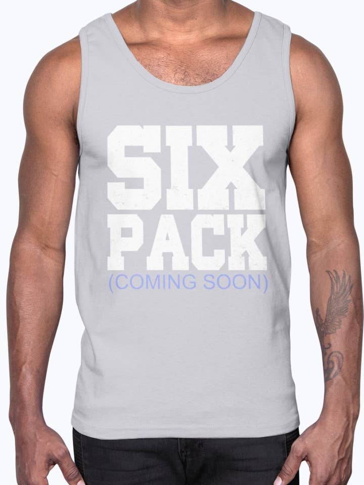 Six Pack Coming soon - Gym- Cotton Tank for wholesale by tshirt unlimited