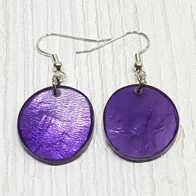 Brincos de concha Capiz 22x25mm / CE-0123 por atacado de Gloria-Maris