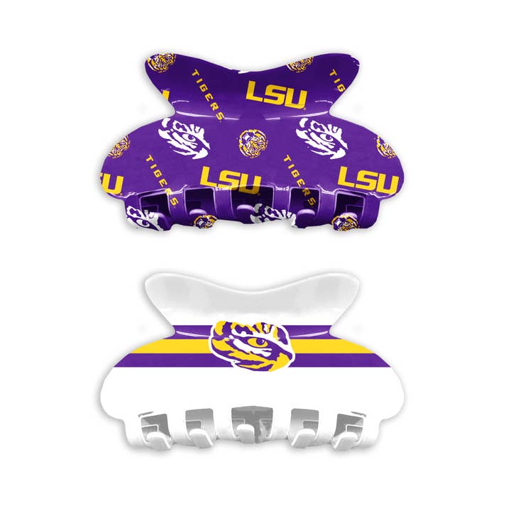Little Earth Productions - Wholesale Hair Clip - Women's - NCAA LSU Tigers Team Hair Claw Set