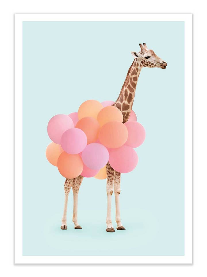 Art-Poster - Giraffe Balloon - Paul Fuentes for wholesale by Wall Editions