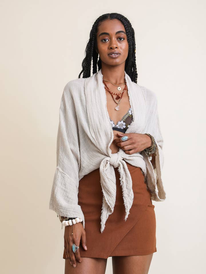 Leto Accessories - Wholesale Kimono - Women's - 🌸 Boho Chic Kimono Wrap - Flowy Sleeves & Lightweight5