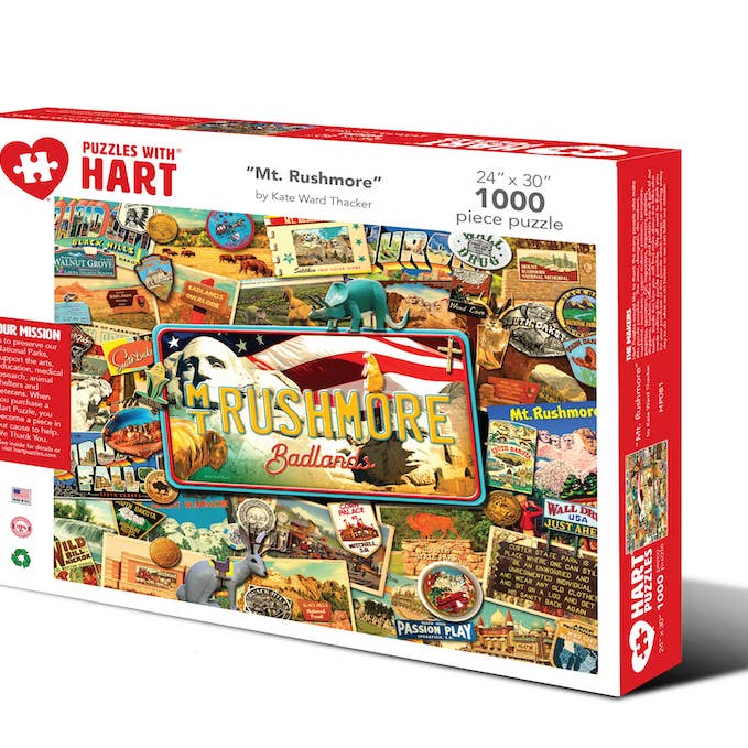 Mt. Rushmore/Badlands van Kate Ward Thacker voor wholesale door Hart Puzzles