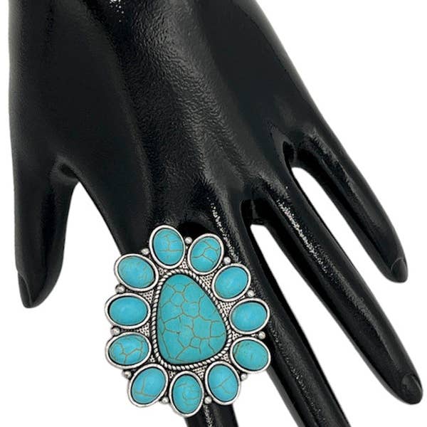 Andrea Bijoux - Wholesale Cocktail/Statement Ring - Gemstone Cuff Ring
