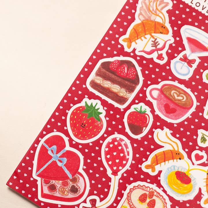 Studio Narine - Wholesale Sticker - Love is in the air! A6 sticker sheet4