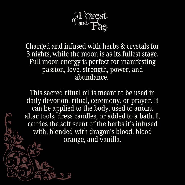 of Forest and Fae - Wholesale Meditation Supplies - Attraction Ritual Oil • Witchy Love & Abundance Altar Oil1