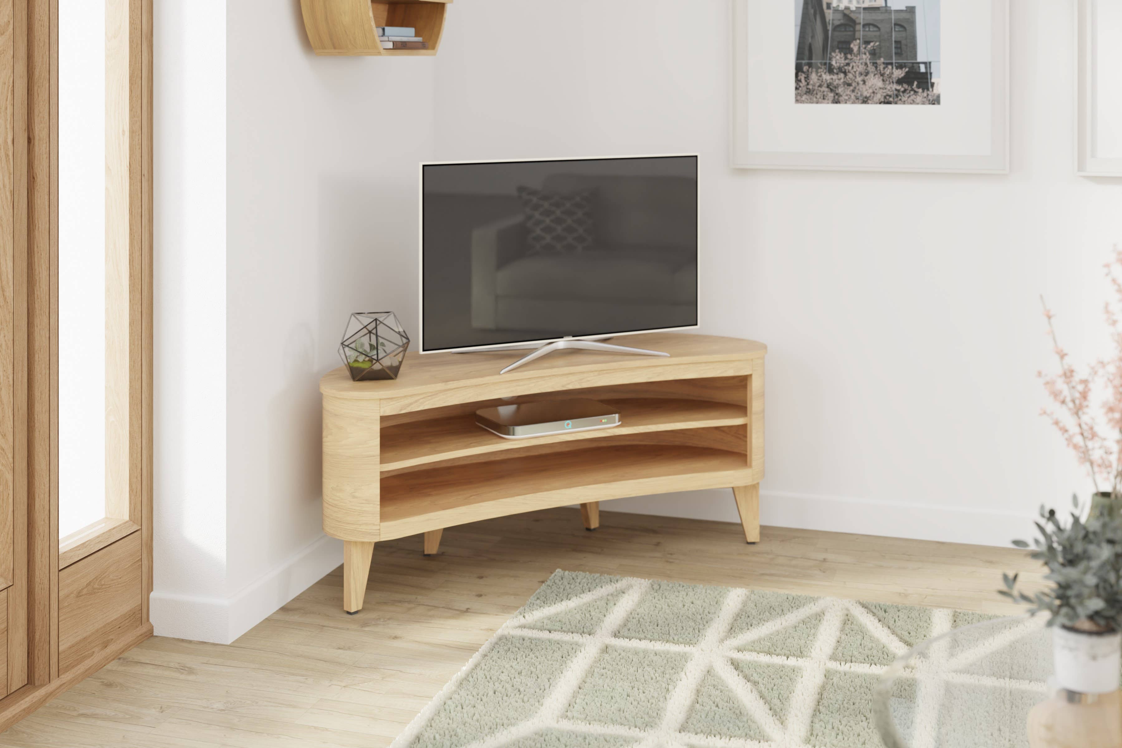 Jual Furnishings Ltd - Wholesale Console Table - San Francisco Oak TV Stand1